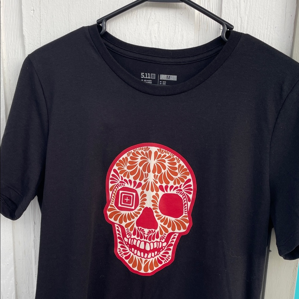 💀 5.11 Tactical Black Tee with Red Skull Graphic